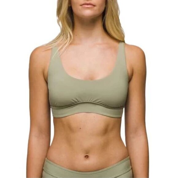 prAna Mallorca Swim Bikini Top Size XS | NWT | Sweet Agave | Lace-Up Back - Picture 1 of 4